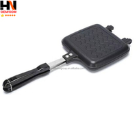 Plaque de cuisson pour sandwichs et toasts, moulée par pressage à chaud, pour camping en extérieur, compatible feu direct, avec clip de fixation pour bord de pot