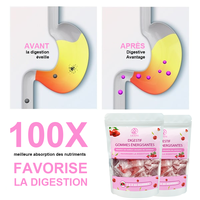 Gummies de collagène pour la prise de poids, marque privée OEM/ODM, avec extraits végétaux, gummies digestifs