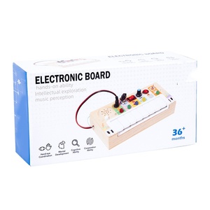 Clavier électronique multifonctionnel en bois en gros, jouet éducatif pour enfants avec lumières LED, boîte d'apprentissage pour les tout-petits - Product Image 2