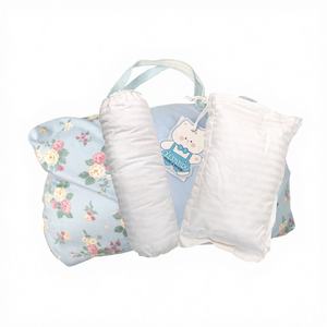 Juego de almohada y cojín 2 en 1 para bebé, suave, compacto, seguro, esencial para dormir, hipoalergénico, funda de algodón transpirable, lavable a máquina - Product Image 1