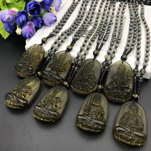 Colgante de Obsidiana de Imitación Tipo Hielo con los Ocho Dioses Guardianes del Zodíaco Chino, Joyería de Buda del Nacimiento - Product Image 1