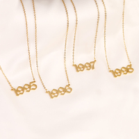 Collier personnalisé en acier inoxydable plaqué or 18 carats, inaltérable et étanche, pour femme, cadeau de fiançailles, vente en gros
