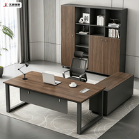 Escritorio Ejecutivo Moderno de Lujo JIUSHUN a Precio de Mayoreo, Mesa de Madera Extensible para CEO con Almacenamiento