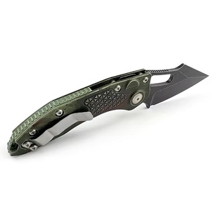 Couteau de poche pliant personnalisable OEM de qualité supérieure pour le camping, lame en acier inoxydable 3CR13 ultra-affûtée, pointe tombante, G10, 21 cm - Product Image 4