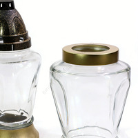 Bougie commémorative en verre résistant aux hautes températures pour cimetière, bougie extérieure pour tombes, bougie de souvenir, bougie funéraire