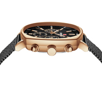 Montre de luxe pour hommes, chronographe, classique, Ultra-mince, boîtier carré, en acier inoxydable, étanche, japonais movt, montre à quartz