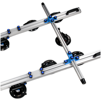 Perche télescopique en alliage d'aluminium de qualité industrielle FY-RS-029 avec ventouse en caoutchouc de 200 mm en forme de croix, 1,9-3,45 m, pour le transport