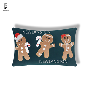 2025 mới Gingerbread Đệm gối Bìa giáng sinh vui vẻ thêu Polyester đệm bìa trang trí - Product Image 6