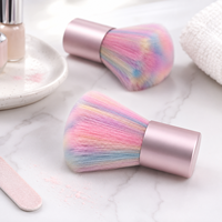 Brosse de nettoyage pour manucure douce et respectueuse de la peau, brosse à poussière pour ongles, brosse à dépoussiérer les débris des ongles, brosse de nettoyage pour nail art