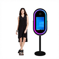 Photomaton portable 2026 avec écran tactile de 21,5 pouces et logiciel IA, avec flight case pour location d'événements et de mariages