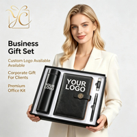 Ensemble cadeau d'entreprise de luxe personnalisé avec logo pour femmes et hommes, ensemble de cadeaux promotionnels pour les clients