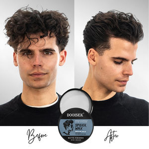Cera para el cabello de <span class=keywords><strong>araña</strong></span> personalizada de fábrica, Etiqueta Privada, Gel de Control de cabello con borde de sujeción fuerte, cera en pomada para peinar el cabello para hombres - Product Image 1