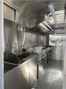 Camion de restauration mobile extérieur personnalisé, remorque à pizza au feu de bois, camion de nourriture avec barbecue au gaz, équipement de camion à hamburgers, remorque de nourriture - Product Image 6