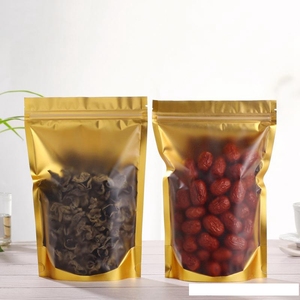 Nhà Máy Nhà Cung Cấp Resealable <span class=keywords><strong>Zip</strong></span> Khóa Rõ Ràng Transparent Front Aluminum Foil <span class=keywords><strong>Doypack</strong></span> Đứng Lên Túi Bao Bì Thực Phẩm Túi Với - Product Image 4