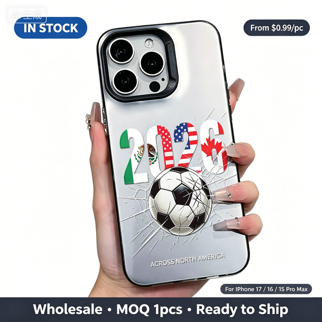 Football 2026 North America Flag Design Matte TPU Case with Lens Frame, Shockproof Cover for iPhone 17 16 15 14 13 Pro Max