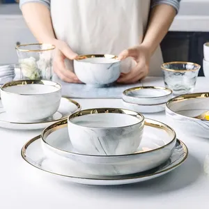 Unique design Color glazed dinner set of ceramic dinnerware set for wholesale