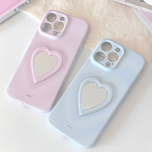 Thời Trang Tình Yêu Gương Trường Hợp Điện Thoại Cho Iphone 11 12 13 14 15 16 Pro Max Màu Hồng Siêu Mỏng PC Chống Bụi Điện Thoại Di Động Bìa Cho Iphone 16 - Product Image 3