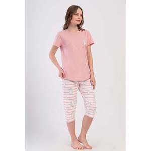 Combinaison de nuit ovale à manches courtes et col rond pour femmes - Product Image 2