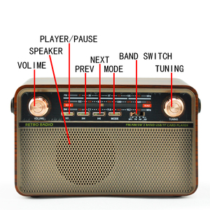 MD-505BT Eletree Radio rétro vintage portable de grande taille avec <span class=keywords><strong>antenne</strong></span> artisanale pour usage domestique, son stéréo haute fidélité AM <span class=keywords><strong>FM</strong></span> SW - Product Image 2