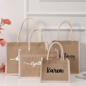 Bolsa de Yute de Alta Calidad con Estampado de Letras y Logotipo Personalizado, Ideal para Bordado, Manualidades y Arte - Product Image 1