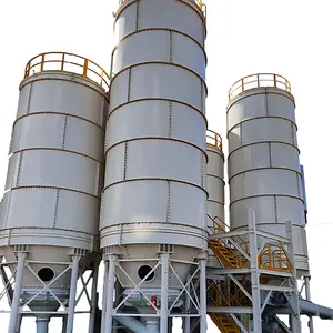 Ổn định bột lưu trữ Silo 2500t xi măng Silo cho trạm trộn thực vật