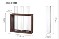 Promotion : Support mural en bois pour 5 pots en verre en forme de tube à essai, vase à fleurs suspendu ou à poser sur table pour la maison