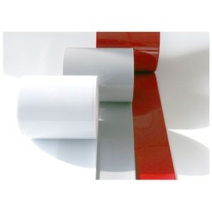 Hoge kwaliteit, brandvertragend, lasbestendig, ondoorzichtig, zacht industrieel PVC strip-gordijn met glad/geribbeld oppervlak - Product Image 1