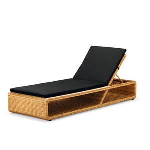 Tumbona Plegable de Ratán Metálico para Exteriores, Moderna, para Patio, Balcón, Piscina, Playa, Hoteles y Villas - Product Image 2