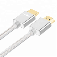 Câble HDMI 2.0 ULT-unite en gros, UHD 4K 60Hz, couleur argent, coque en alliage d'aluminium plaqué or, 2 m, prise en charge de l'emballage OEM