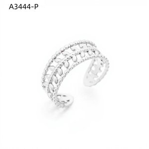 Amy Amy Fashion <b>Ring</b> A3444-P 925 Silver Plated Plant Pattern Classic Style Women's Jewelry Gift Daily Wear - Product Image 1