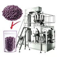 Machine automatique de remplissage et de scellage de sachets Doypack préformés à haute vitesse avec étiquetage horizontal et remplissage par bec verseur de haute qualité