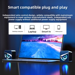 Loa máy tính mini có dây, đèn LED RGB, công suất từ 3W đến 10W, dùng cho máy tính để bàn, laptop, nhà và văn phòng, phát nhạc - Product Image 6