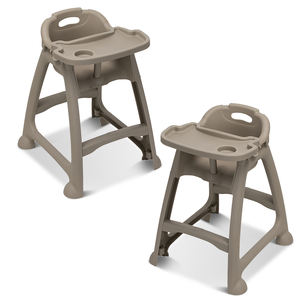 Silla de Comedor para Bebé Ajustable y Cómoda, Desmontable, Apilable, Silla Infantil de Patas Altas con Bandeja para Restaurante - Product Image 5