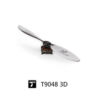Hélice T-MOTOR T9048 3D F3P 9 x 4,8 pouces en polymère haute résistance et métal, 2 pales pour avion RC d'intérieur, drone à voilure fixe à vol lent