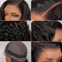 Pelucas de Cabello Humano Vietnamita Rizado y Voluminoso con Encaje HD Doble, Pelucas Cortas Bob con Encaje Frontal HD 13x4 para Mujeres Negras