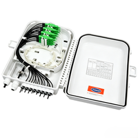 Boîtier de terminaison fibre optique FDB 16/24 cœurs blanc ou noir, montage mural extérieur, boîtier de distribution fibre optique avec répartiteur PLC