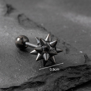 Nouveauté Punk Spike oreille anneau boucles d'oreilles pour femmes hommes 316 acier inoxydable petit cercle oreille <span class=keywords><strong>boucle</strong></span> Hip Hop bijoux - Product Image 5