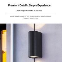 Lámpara de Pared Exterior LED Europea, Impermeable, de Doble Cabezal, Minimalista, con Carcasa de Aluminio, Resistente a la Lluvia, Fabricantes de Zhongshan, Venta al por Mayor