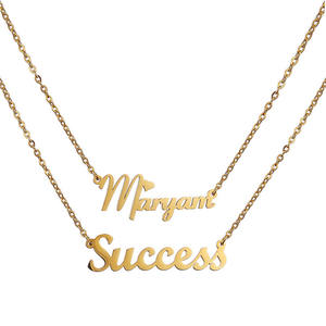 Tour de Cou Fille Personnalisé avec Prénom, Collier Chaîne Dorée avec Plaque Nominative pour Enfant, Bijou Idéal Cadeau de Naissance - Product Image 2