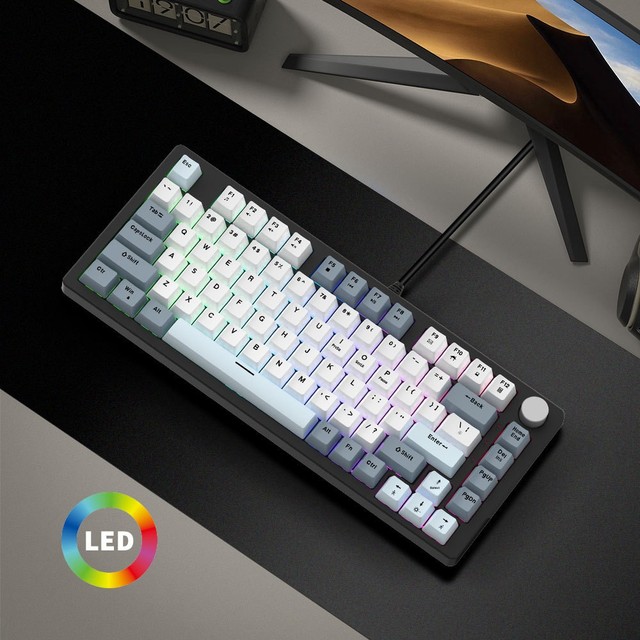 75-key MK75 Blue-switch USB Mechanical Keyboard Multi-color Backlighting Light Mixingcross-border Bestseller Desktop PC