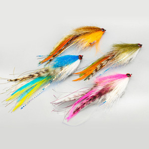 Newbility 2/0 # Flash Pierna de goma Pesca con mosca <span class=keywords><strong>Circo</strong></span> articulado Peanut Streamer Moscas para trucha Bass Shad Pike Pescado de agua salada - Product Image 1