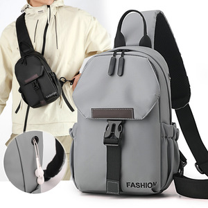 Fashion Men's Crossbody Bag Gray Large Capacity Lightweight Casual Shoulder Bag Everyday Use Spring 2025 - Product Image 1