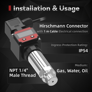 LEFOO RS485 Output Digital <strong>Pressure</strong> <strong>Transmitter</strong> Strong Overload Anti-corrosion Electronic <strong>Pressure</strong> Sensor For Gas Liquid - Product Image 3