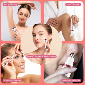 SOLIMPIA Rasoir électrique 5 en 1 pour femmes, rasoir électrique pour le corps, le visage, le nez, les jambes, rasoir électrique pour femmes avec écran LED - Product Image 6