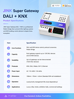 JINK Super Gateway KNX vers Matter – Contrôleur DALI-2 intégré et routeur Thread avec contrôle par application pour la compatibilité domestique aux États-Unis
