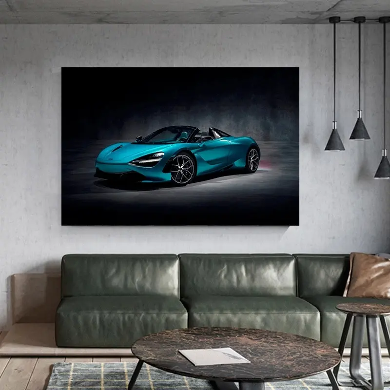 リビングルームの家の装飾モダンなスーパーカーポスタークールスポーツキャンバスプリントクアドロス写真車のキャンバスウォールアート