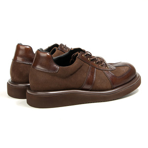 Zapatos Forrest Gump Retro Casuales para Hombre, de Cuero Genuino, Punta Redonda, Plataforma con Suela Gruesa, Tendencia de Moda Urbana, Negro y Marrón Oscuro - Product Image 5
