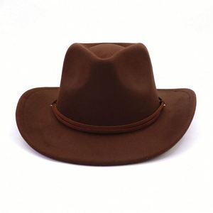 2024 New Unisex Cowboy <b>Hat</b> With Suede Chin Rope Wholesale High Quality Cowboy <b>Hats</b> - Product Image 5