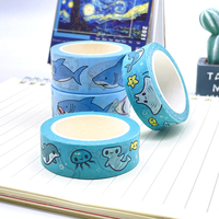 Set selotip Washi bunga kertas penutup cetak kustom grosir untuk buku tempel Diy