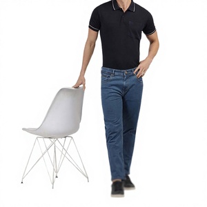 Jean en denim délavé bleu pierre pour homme, coupe droite, haute qualité, personnalisé, décontracté, respirant, pour l'hiver et l'automne, taille 28-42 - Product Image 3